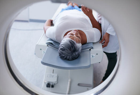 Lady getting MRI
